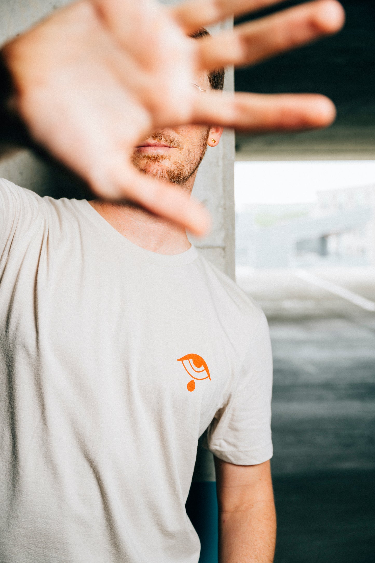 Tan "Teardrop" T-Shirt