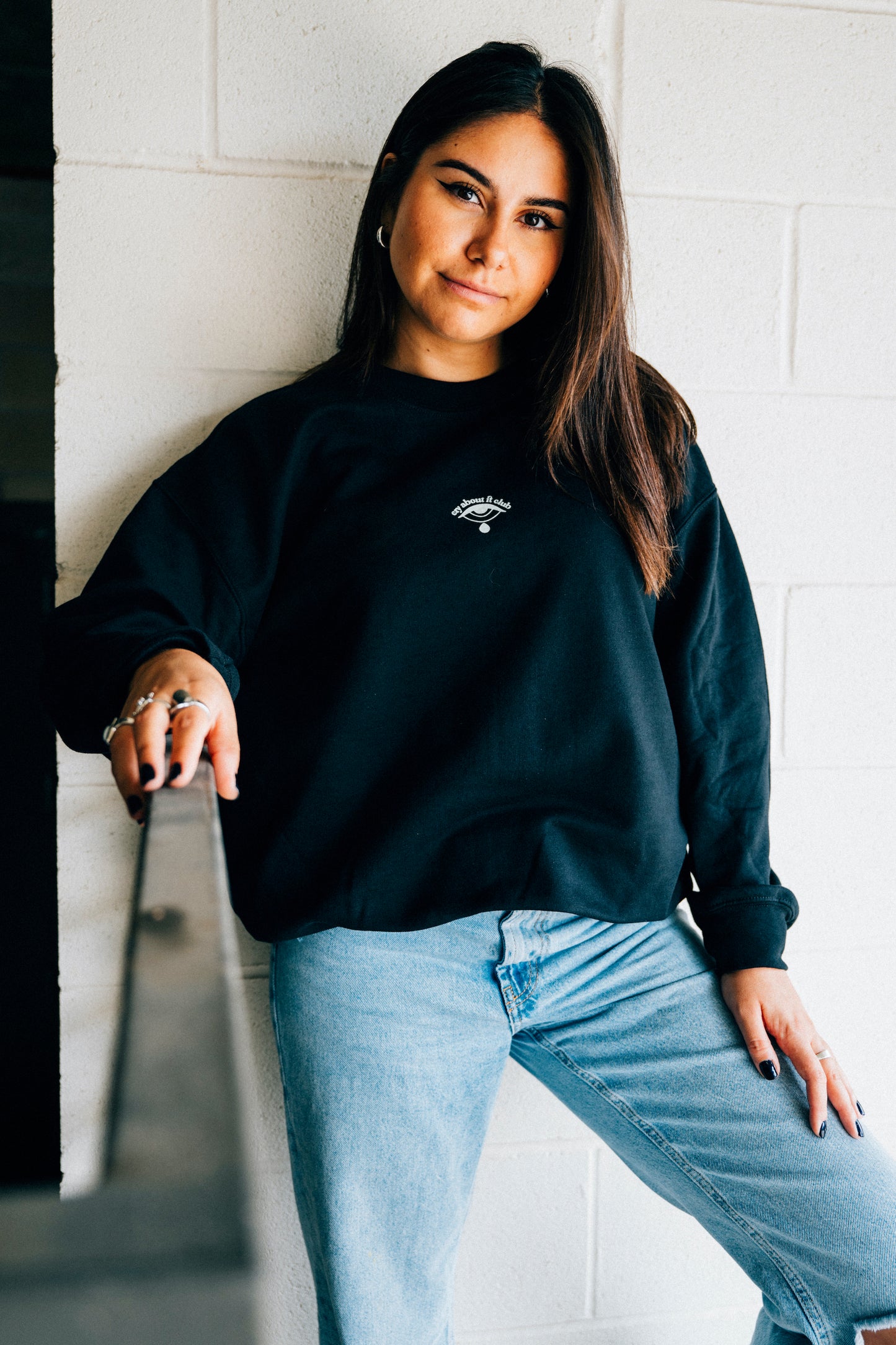 Black "Tears For Years" Crewneck