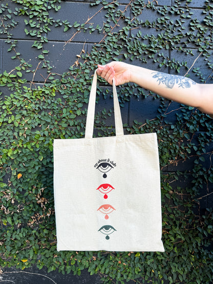 Tan "Teardrop" Totebag